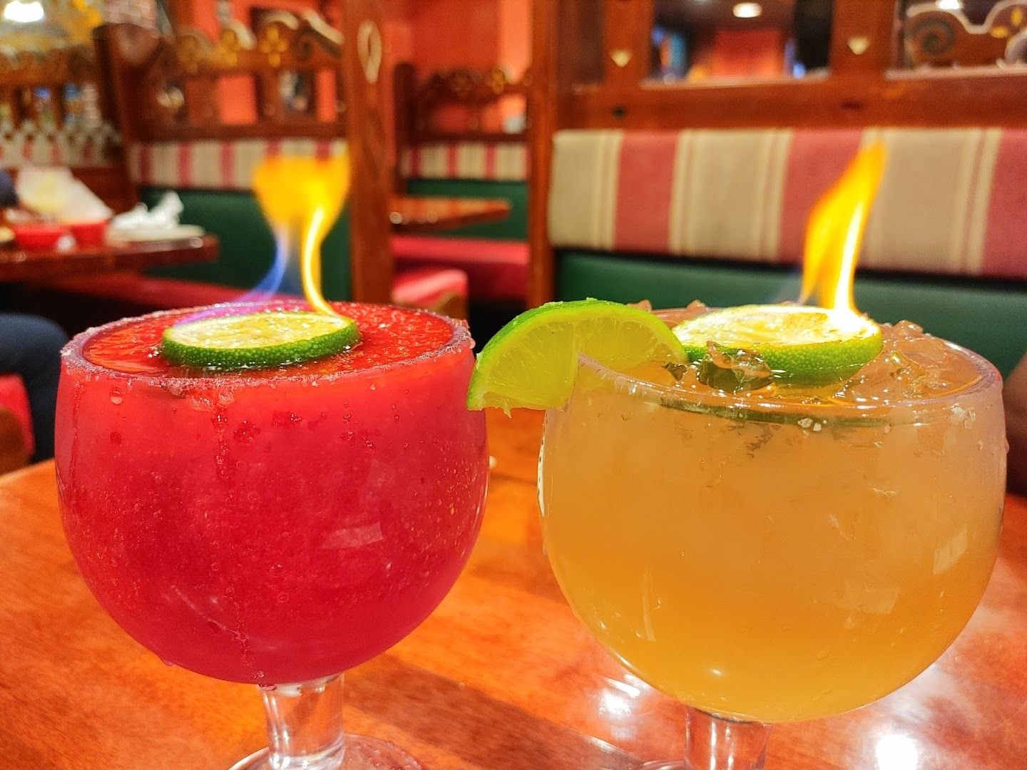 House margaritas at El Pino Mexican Restaurant